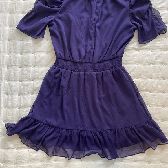 Express Royal Purple Chiffon Dress NWT Size L - Picture 2 of 5